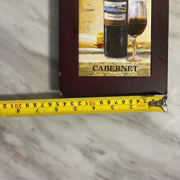 2- Vintage Vineyard Wine Plaques Cherry Wood Wall - Picture 5 of 9